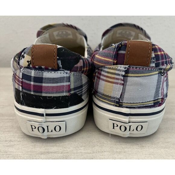 Polo Ralph Lauren Men's Sz 10.5 Keaton Tiger Patchwork Slip-On Sneakers - Picture 7 of 11